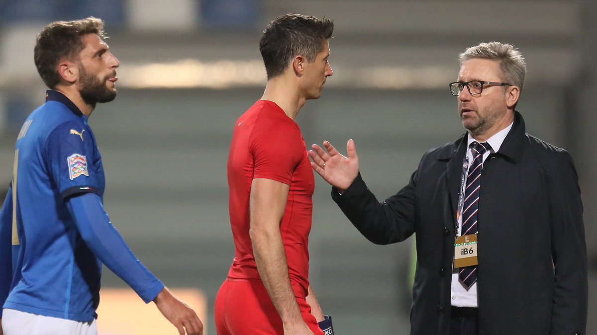 Jerzy Brzęczek i Robert Lewandowski