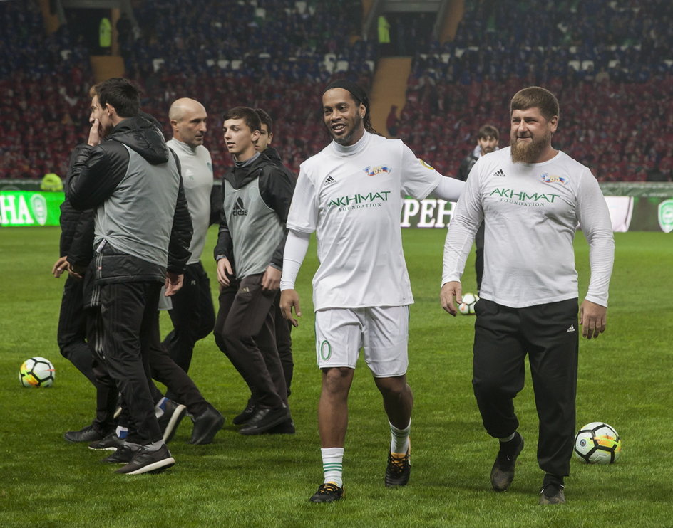 Ronaldinho w Czeczenii. Brazylijczyk podczas meczu towarzyskiego