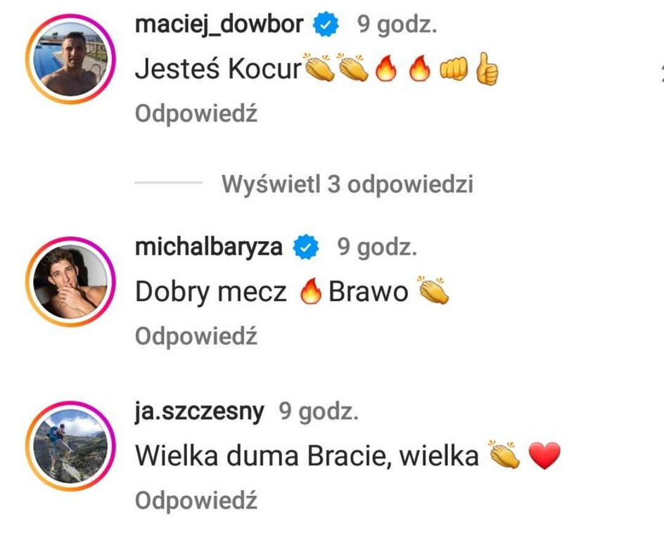 Mnóstwo komentarzy pod wpisem Wojciecha Szczęsnego