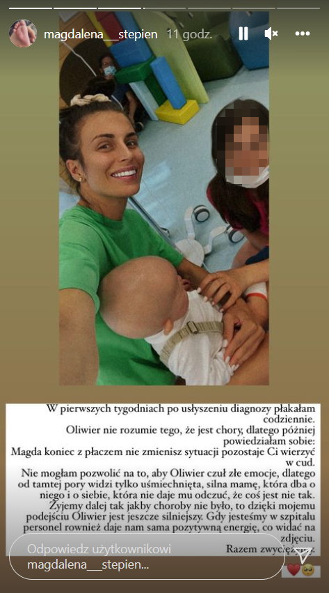 Magdalena Stępień na Instagramie o walce syna z chorobą