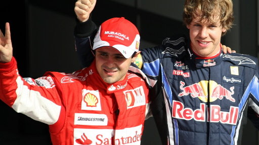 Felipe Massa (L) i Sebastian Vettel (P)