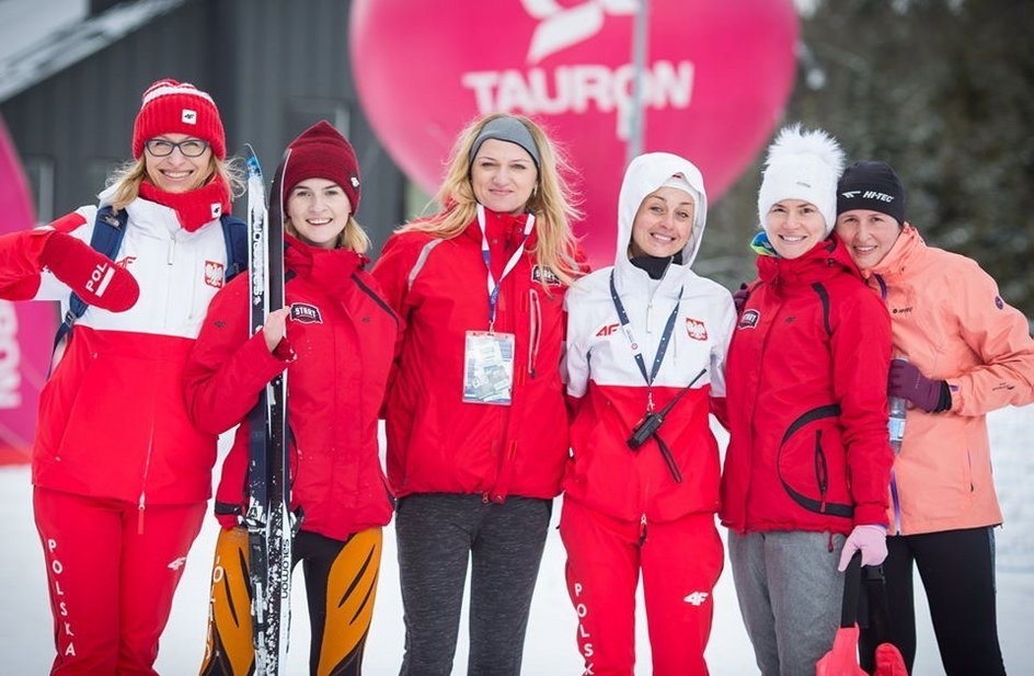 Ewelina Marcisz ze sportowcami