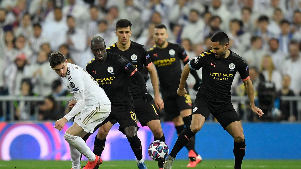 Federico Valverde (Real Madryt) i Benjamin Mendy, Rodri oraz Ilkay Gundogan (Manchester City)