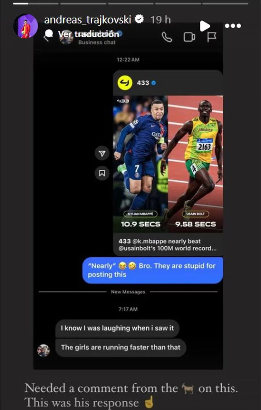 Rozmowa Andreasa Trajkovskiego z Usainem Boltem