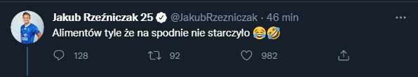 Wpis Jakuba Rzeźniczaka na Twitterze