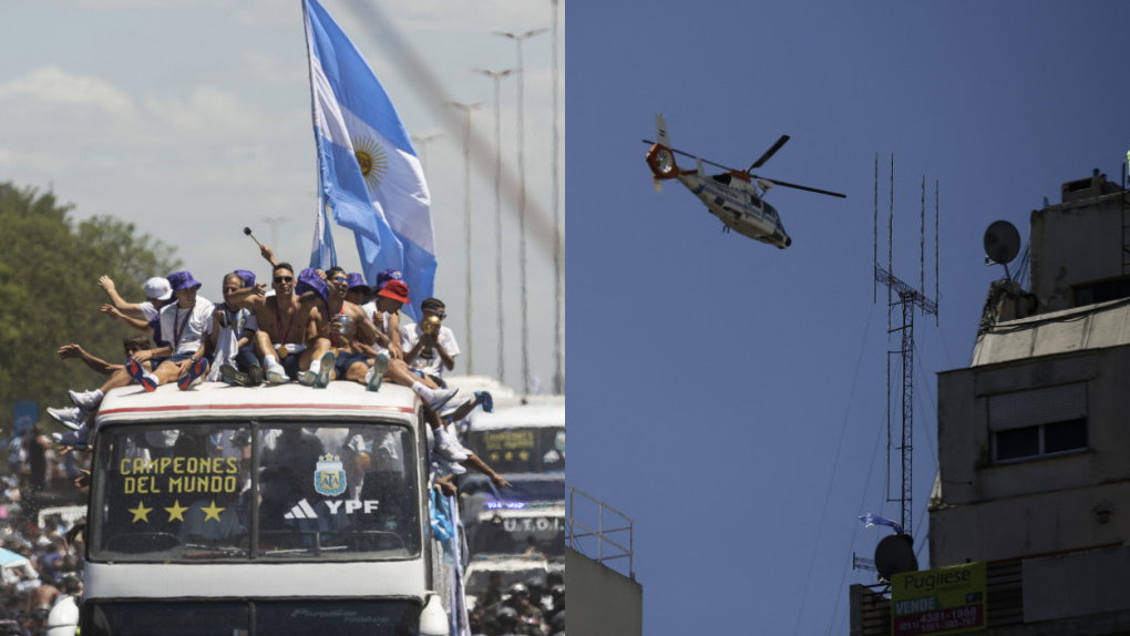 Reprezentacja Argentyny świętująca mistrzostwo świata