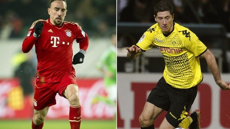 Franck Ribery i Robert Lewandowski