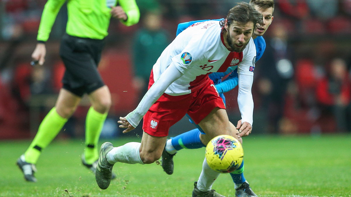 Grzegorz Krychowiak w meczu ze Słowenią