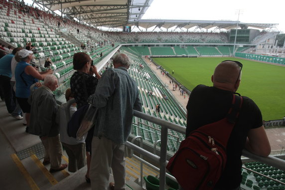 Kibice na stadionie Legii