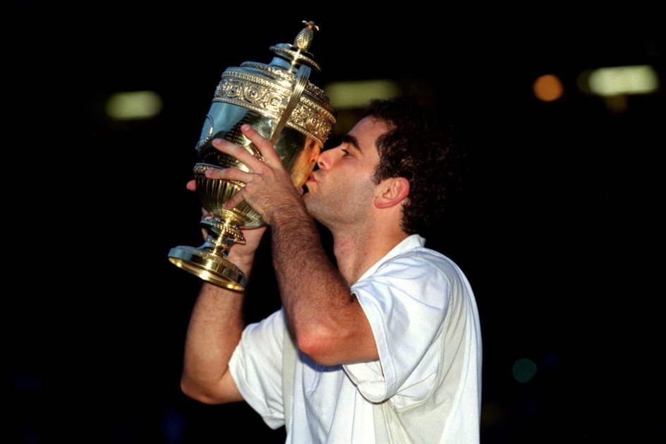 Pete Sampras po wygranej Wimbledonu (2000)