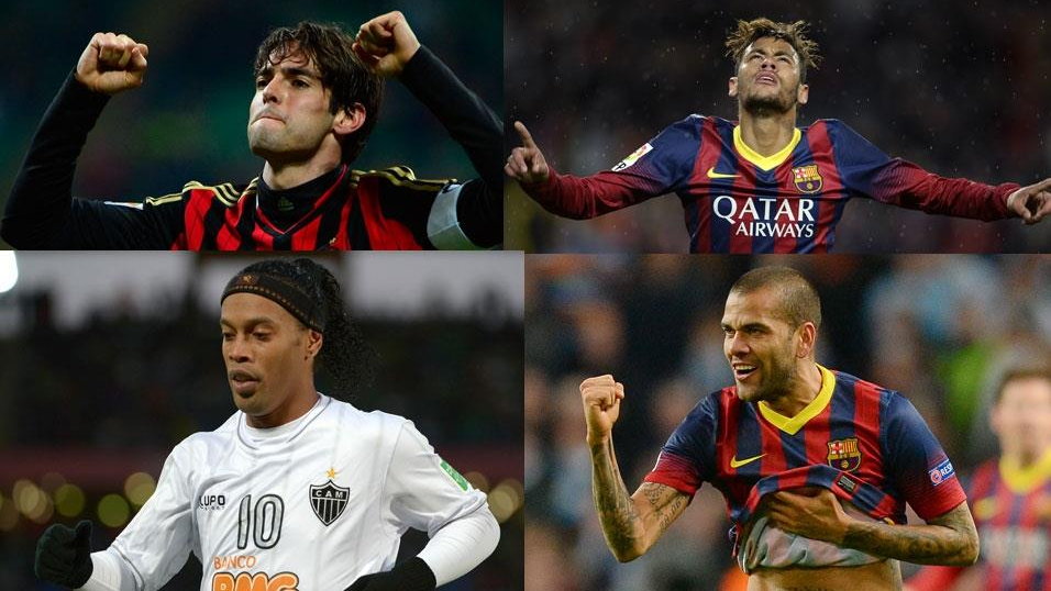 Kaka, Neymar, Ronaldinho, Dani Alves 