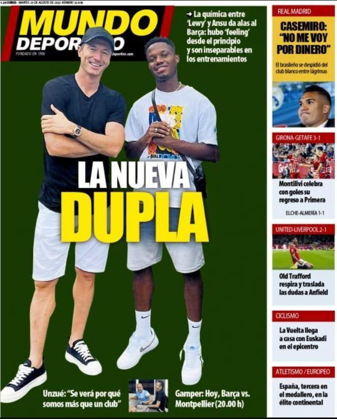 Okładka dziennika Mundo Deportivo