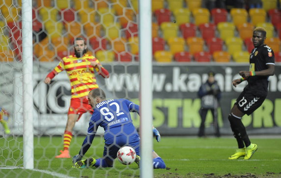 PIŁKA NOŻNA EKSTRAKLASA JAGIELLONIA - KORONA KIELCE (Cillian Sheridan i Milan Borjan)