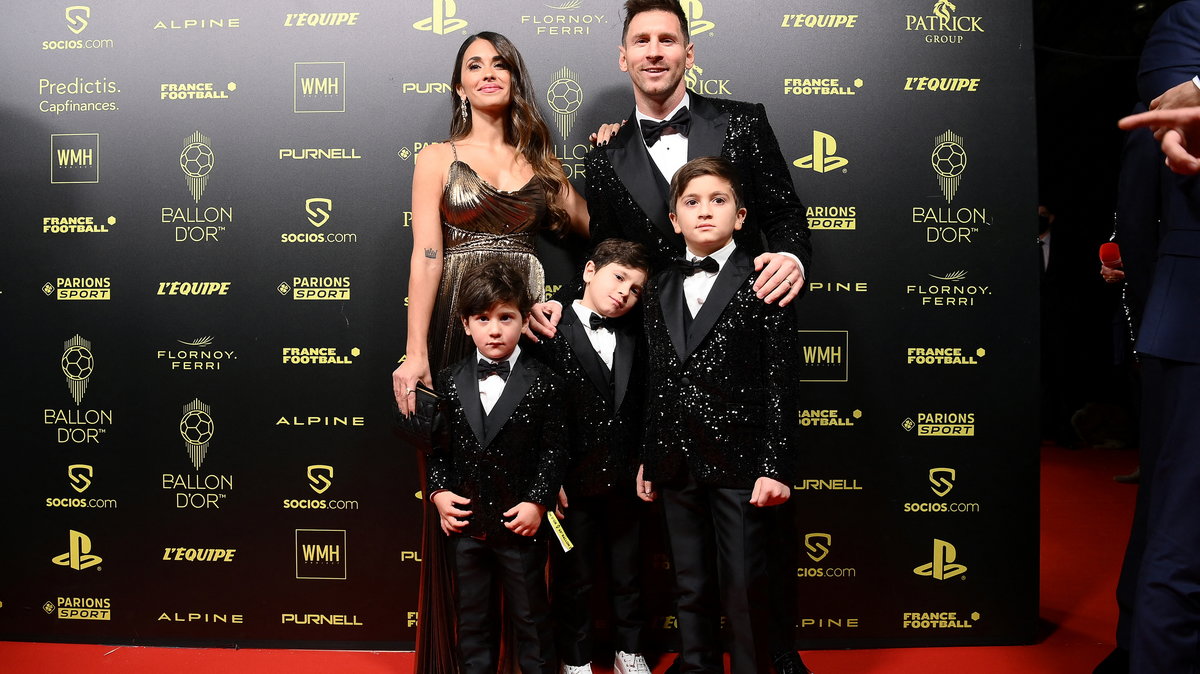 Leo Messi i Antonela Roccuzzo z synami