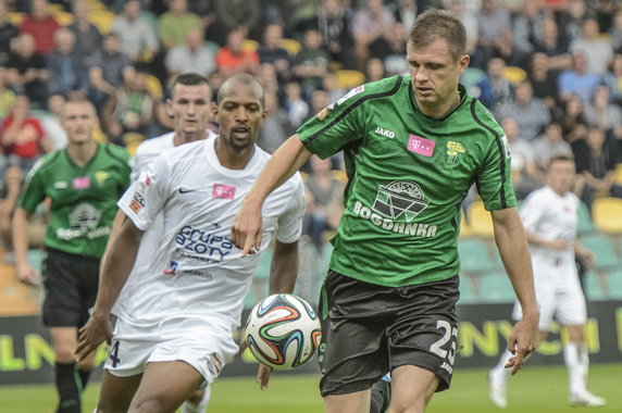 PIŁKA NOŻNA EKSTRAKLASA GÓRNIK ŁĘCZNA - POGOŃ SZCZECIN (Hernani Jose de Rosa Maciej Szmatiuk)