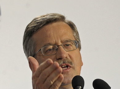 Prezydent Bronisław Komorowski, fot. AFP/Janek Skarżyński