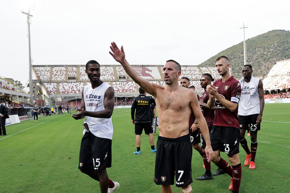 Franck Ribery wśród kolegów z drużyny