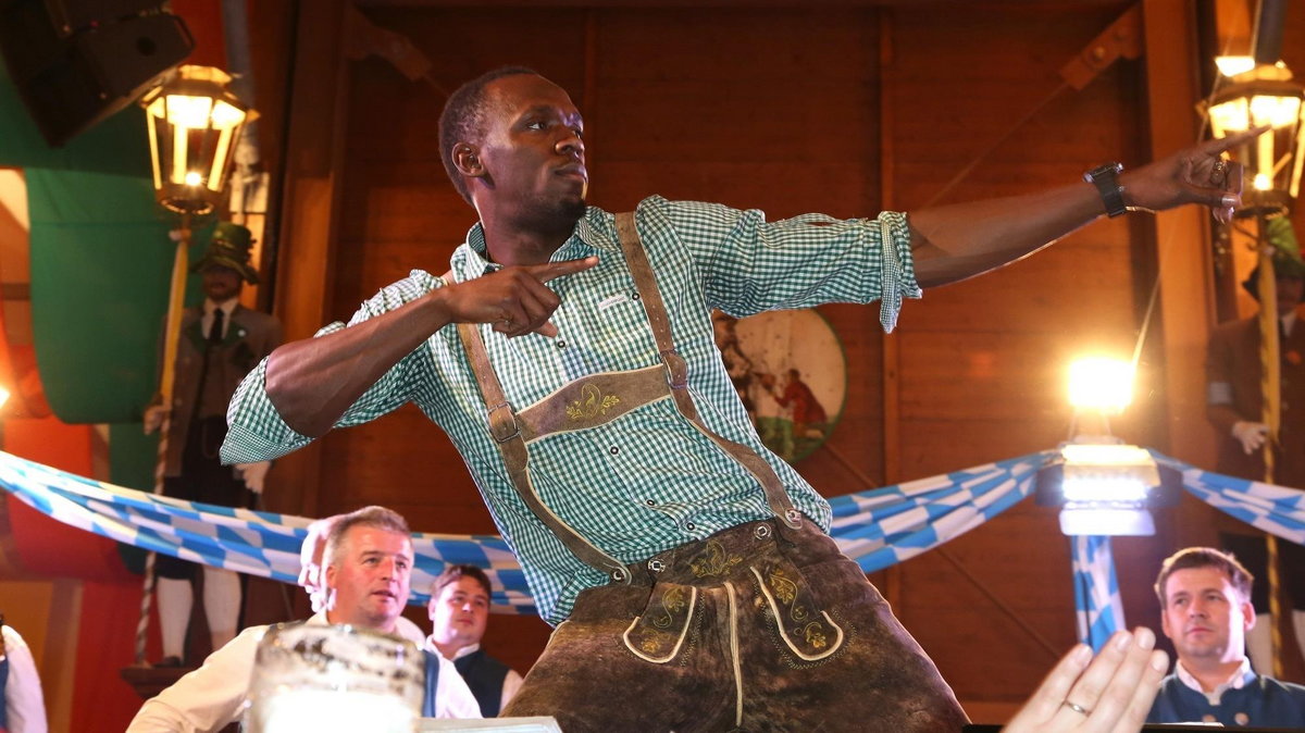 Usain Bolt nie oszczędzał się na Oktoberfeście. Jego uczestnicy wypili w tym roku 6,5 mln litrów piwa