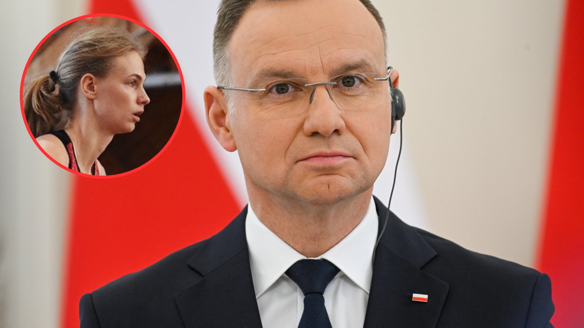 Andrzej Duda, w kółku Maria Żodzik