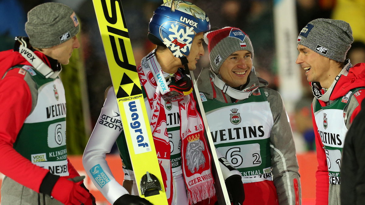 Dawid Kubacki, Kamil Stoch, Maciej Kot, Piotr Żuła