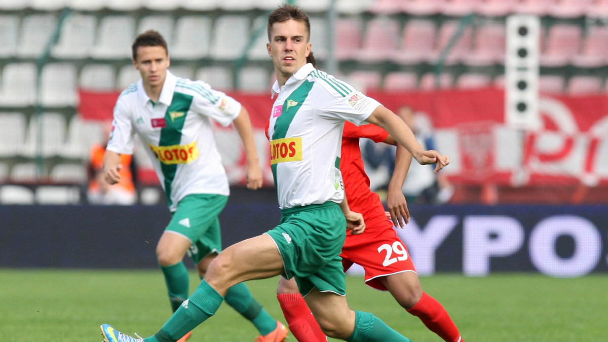 Rafał Janicki w meczu Widzew Łódź - Lechia Gdańsk 