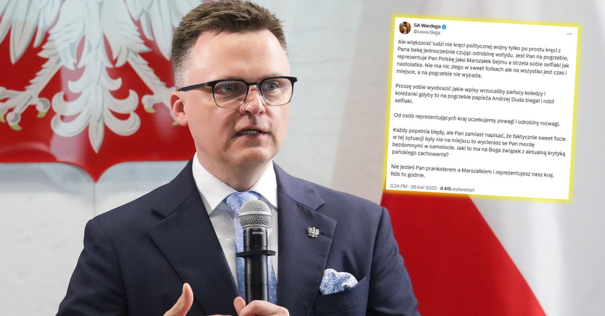 Wrze po tym, co zrobił Szymon Hołownia na pogrzebie papieża Franciszka. "Jak nastolatka"