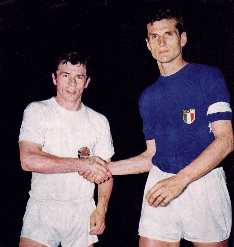 Ilja Petković (Jugosławia) i Giacinto Facchetti (Włochy) - finaliści ME 1968