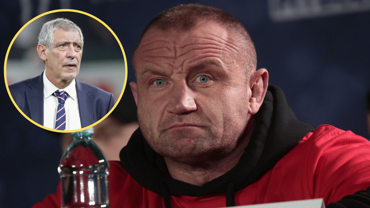 Mariusz Pudzianowski i Fernando Santos (w kółku)