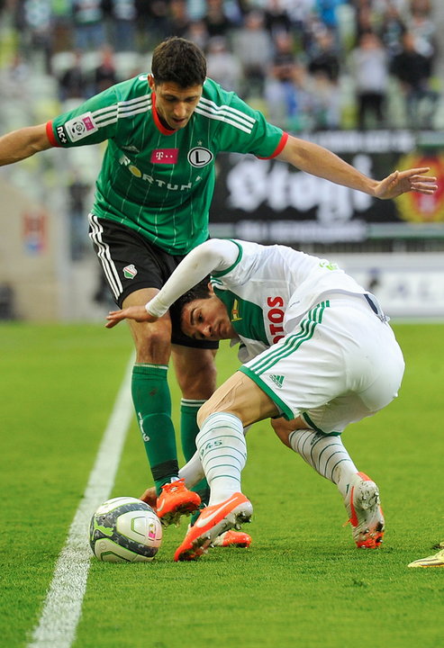 PIŁKARSKA EKSTRAKLASA LECHIA KONTRA LEGIA ( Nikola Lekovic Helio Pinto )