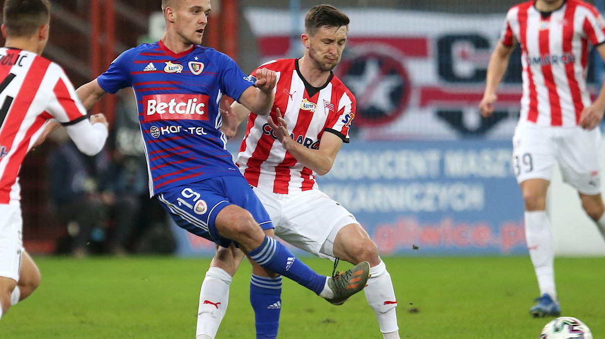 Sebastian Milewski w meczu z Cracovią