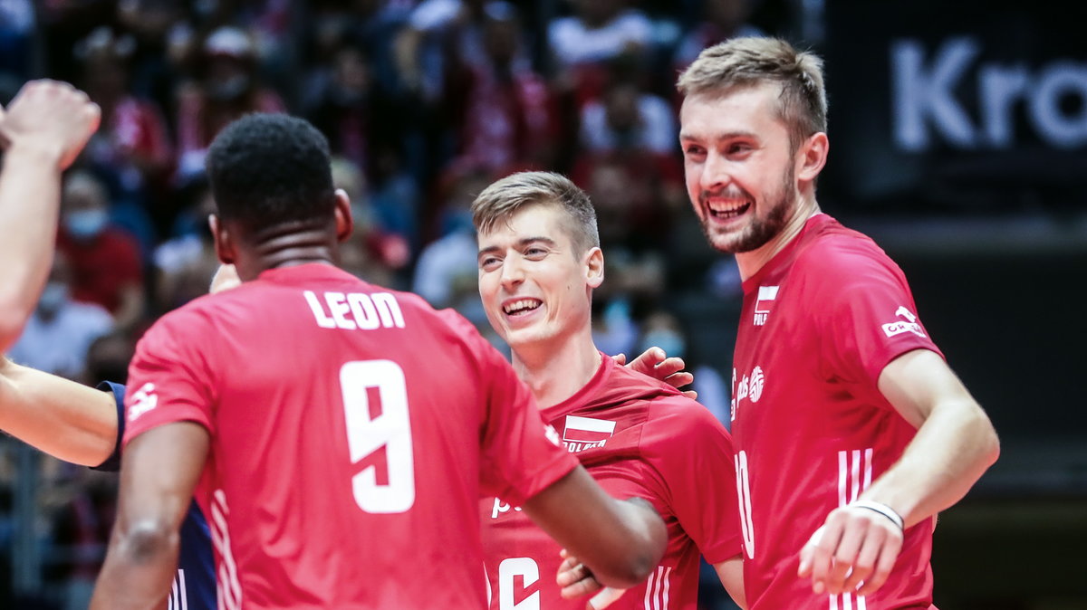 Wilfredo Leon, Kamil Semeniuk i Mateusz Bieniek. Reprezentacja Polski