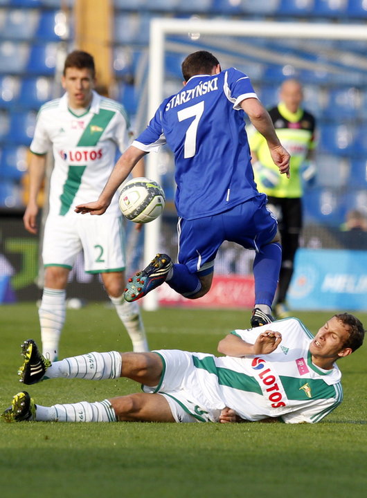 PIŁKA NOŻNA LIGA POLSKA RUCH CHORZÓW LECHIA GDAŃSK (Filip Starzyński Maciej Kostrzewa )