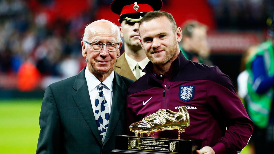 Wayne Rooney i Sir Bobby Charlton