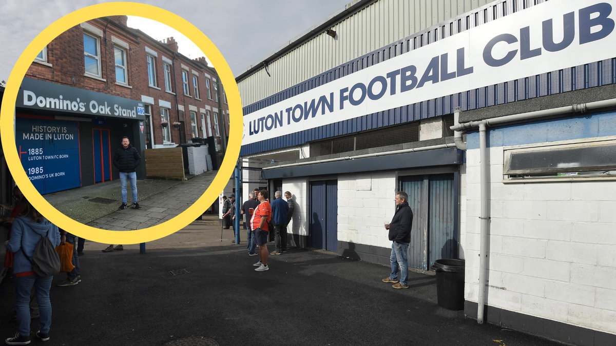 Stadion Luton Town (w ramce wejście na Oak Stand)