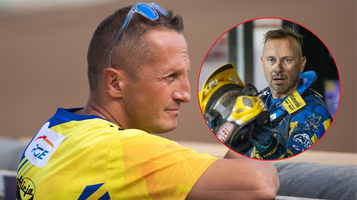 Robert Kościecha i Nicki Pedersen (w kółku)