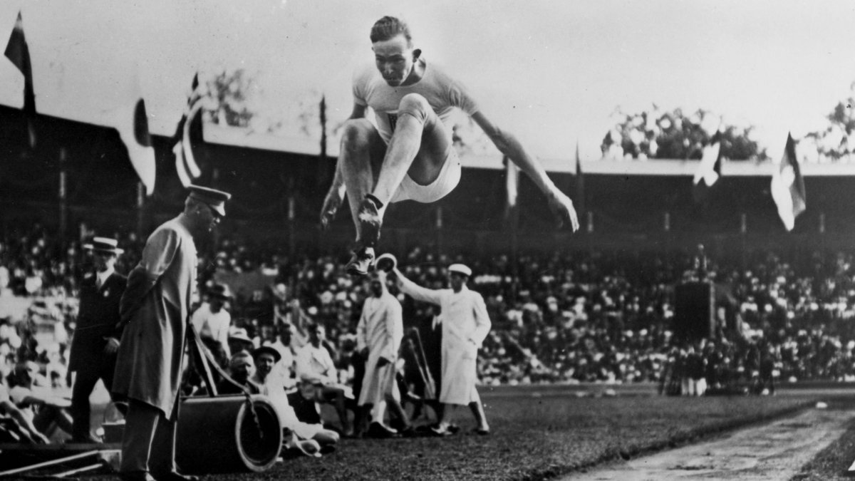 Albert Gutterson podczas igrzysk olimpijskich w 1912 roku w Sztokholmie 