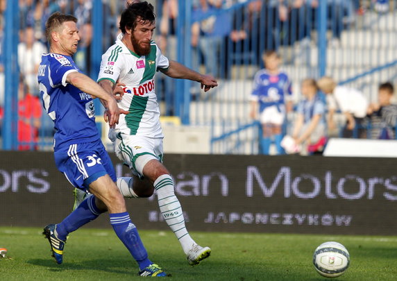 PIŁKA NOŻNA LIGA POLSKA RUCH CHORZÓW LECHIA GDAŃSK (Marcin Malinowski Zaur Sadajew )