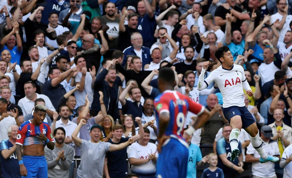 Son się raduje, a piłkarze Crystal Palace smucą, czyli sobotnie mecz Tottenhamu z Orłów na jednym obrazku