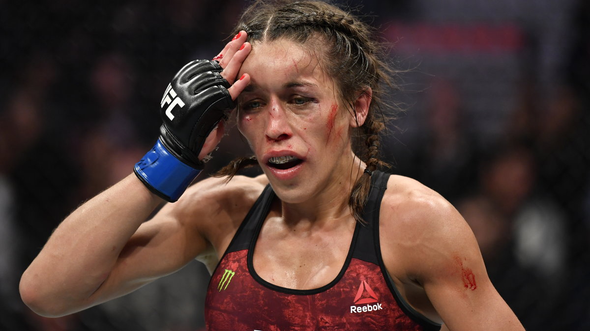 Joanna Jędrzejczyk z widocznym krwiakiem na głowie