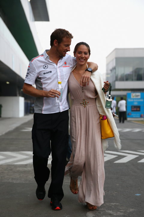 Jenson Button i Jessica Michibata