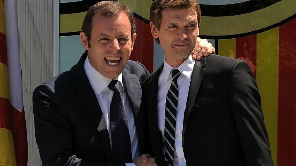 Sandro Rosell (L)