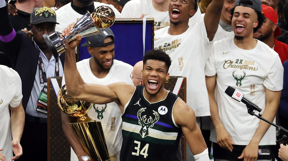 Giannis Antetokounmpo po zdobyciu mistrzowskiego tytułu NBA