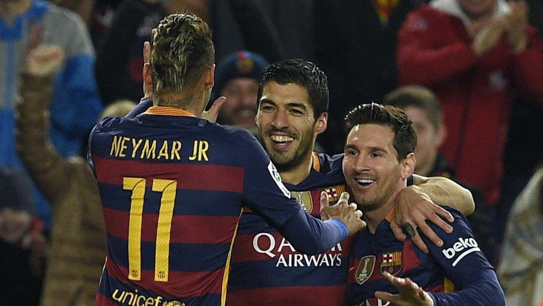 Luis Suarez  Neymar, Luis Suarez and Lionel Messi 