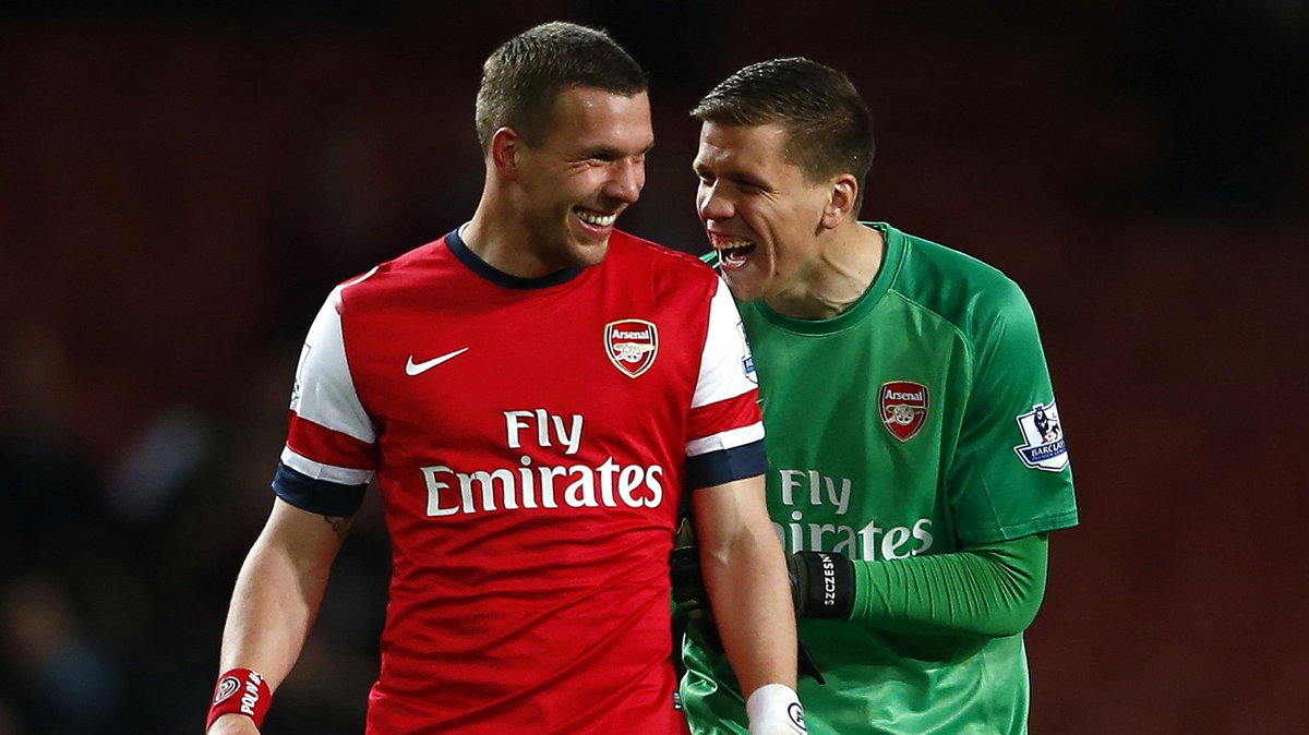 Lukas Podolski i Wojciech Szczęsny