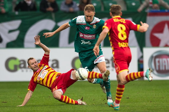 PIŁKARSKA EKSTRAKASA ŚLĄSK WROCŁAW KONTRA JAGIELLONIA