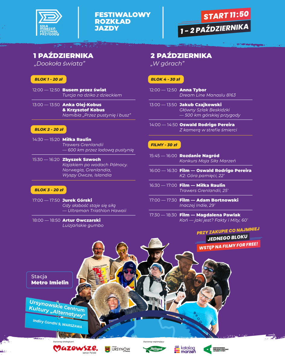 Program IV edycji Festiwalu "Siły Marzeń"