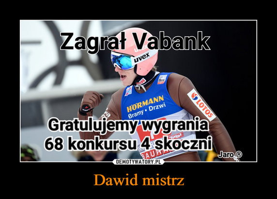 Dawid Kubacki wygrał Turniej Czterech Skoczni - memy