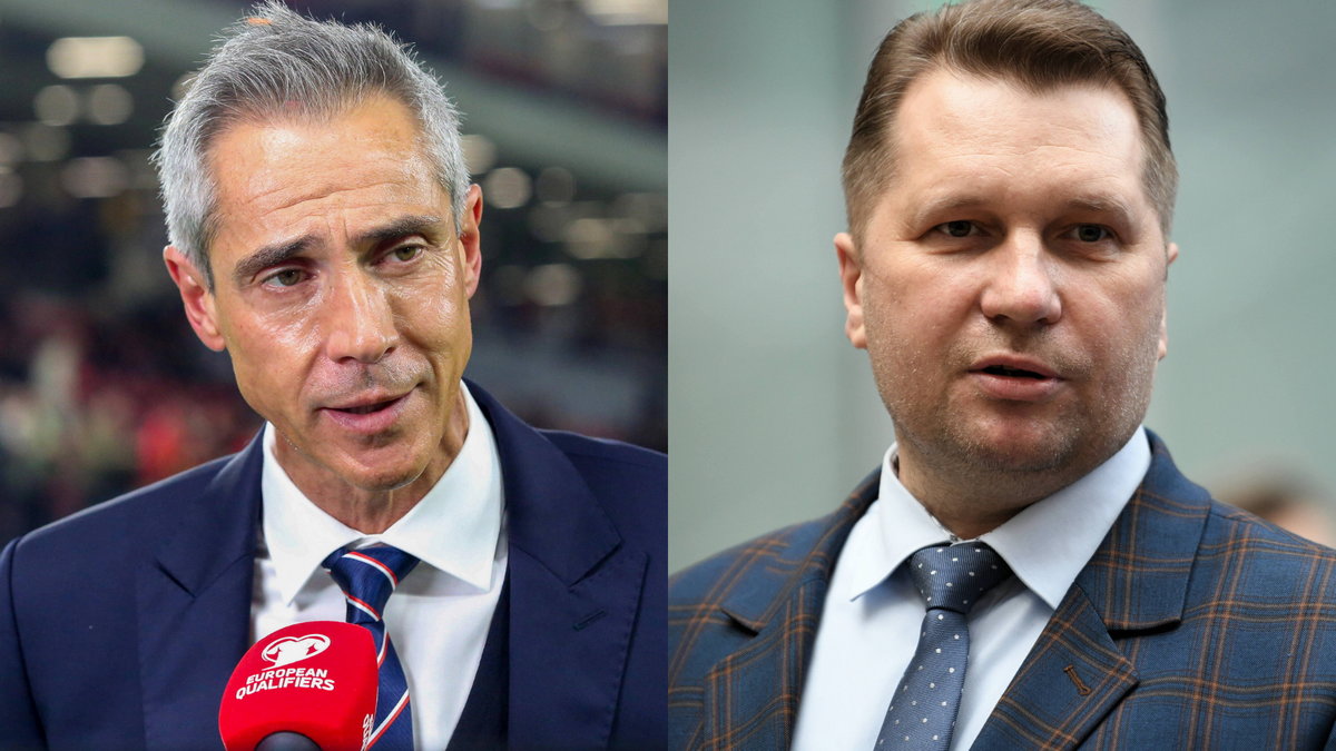 Od lewej: Paulo Sousa i Przemysław Czarnek