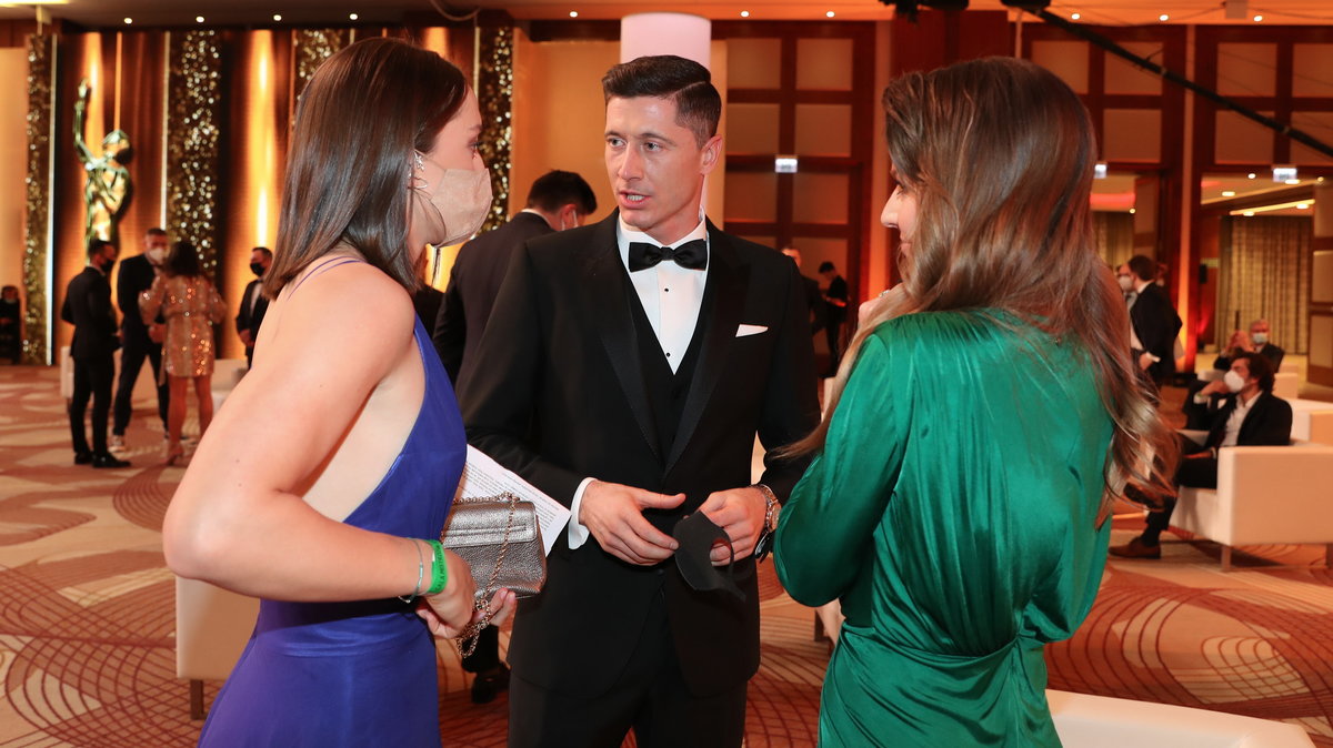 Iga Świątek, Robert Lewandowski i Anna Lewandowska 