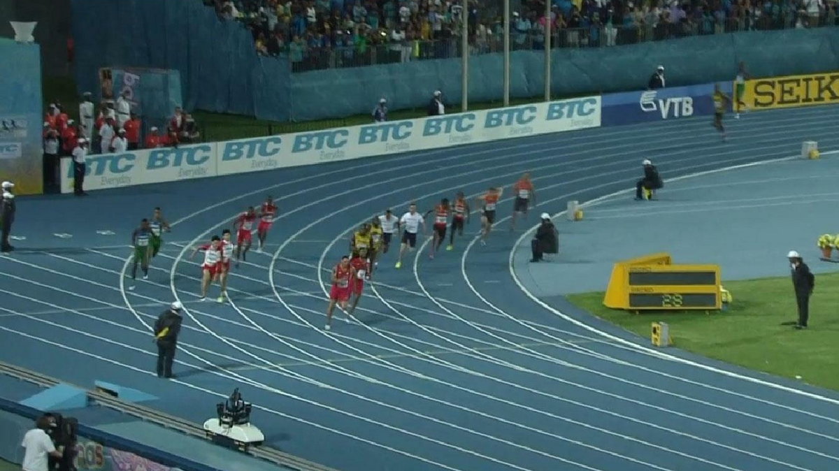 Jamajczycy z Boltem przegrywają na 100 m